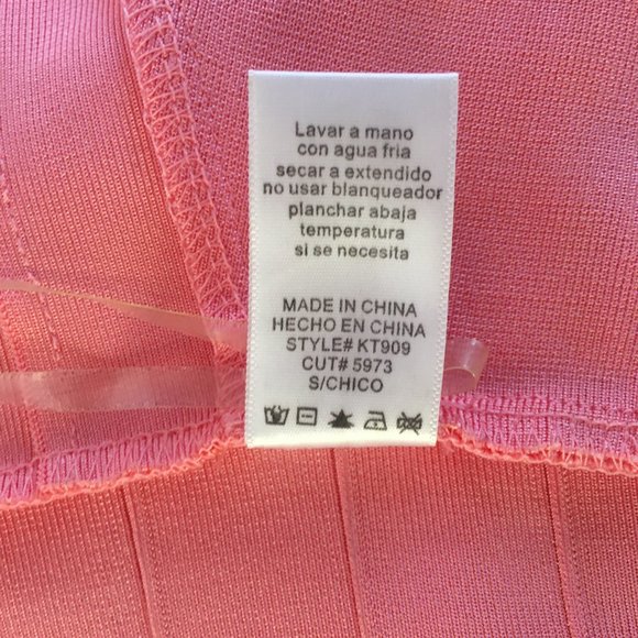 YaYa & Co Formal Coral Pink Top Strapless Grad Prom Zipper Sz Med Fitted Stretch - Picture 13 of 14